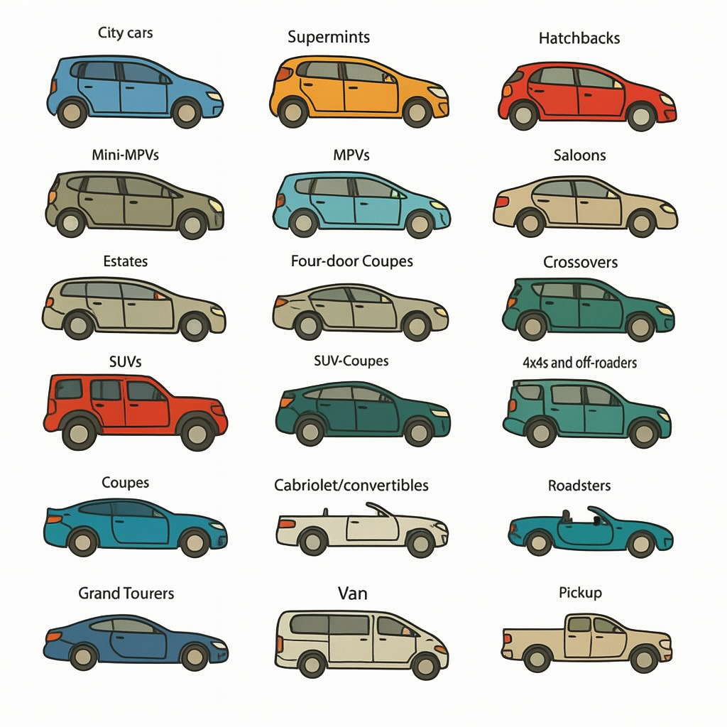 18 types of car body